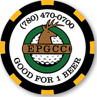 Custom golf poker chips-yellow